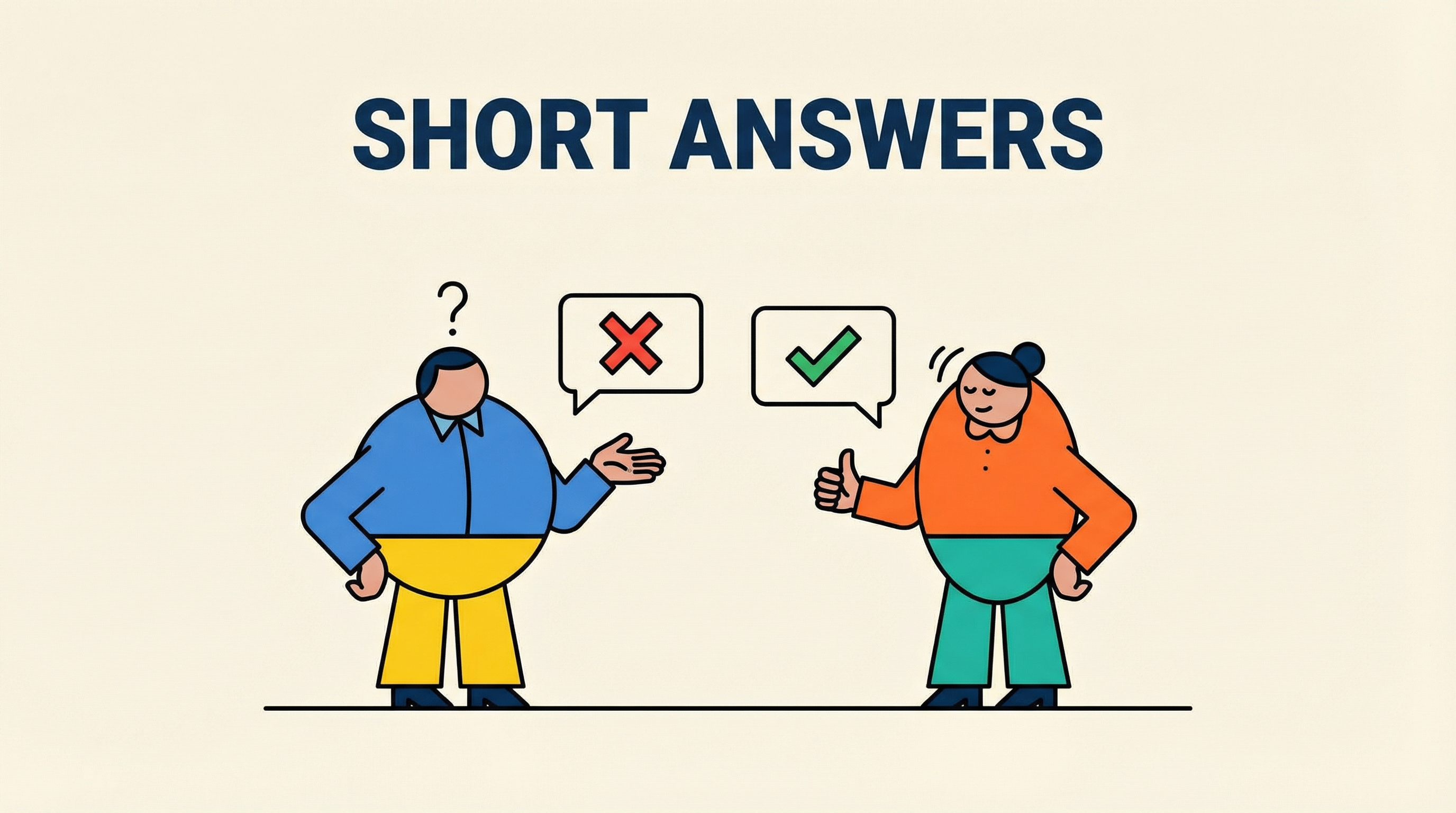 Exercício 7: Respostas Curtas (Yes, I am / No, he isn`t)