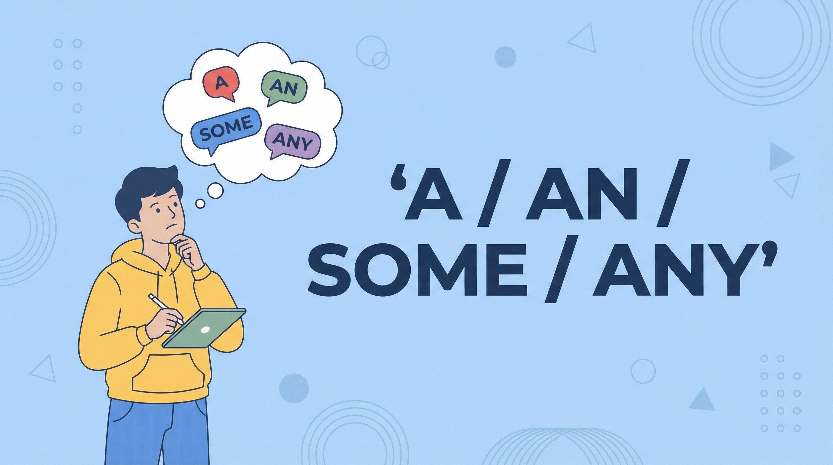 Quiz 7: A / An / Some / Any (Parte 2)