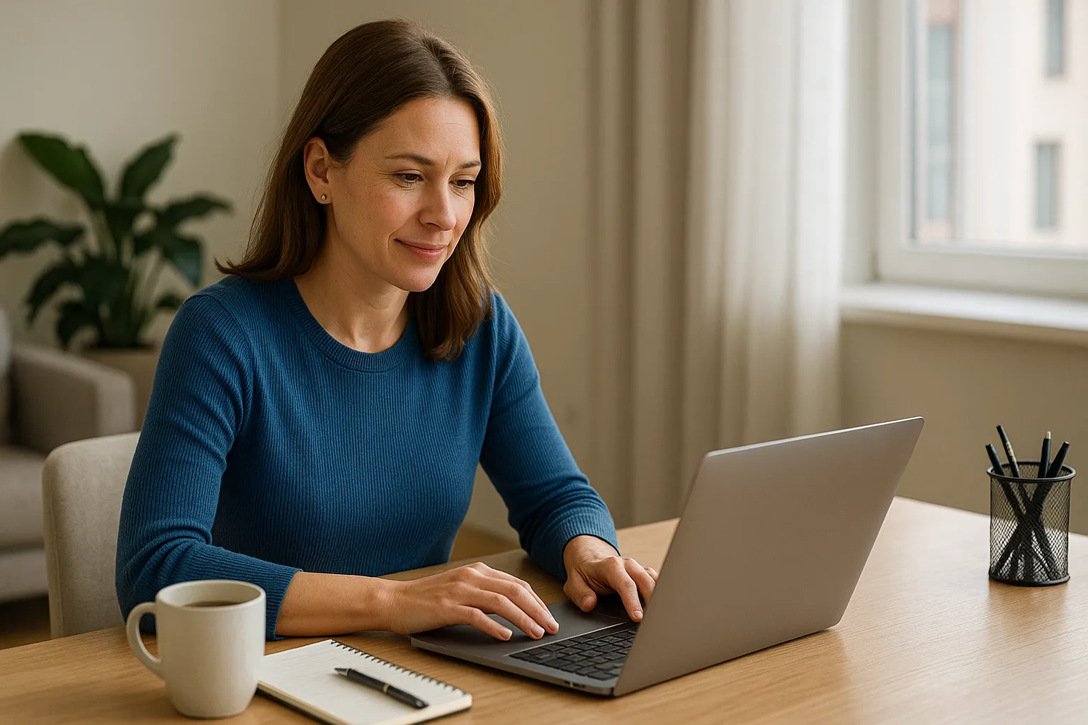 Um relógio de parede cercado por ícones de atividades de trabalho como e-mail, reunião e café.