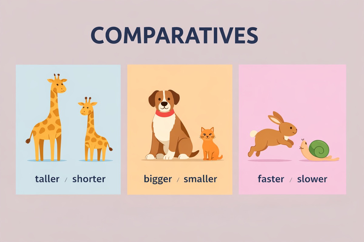 Ilustração simples mostrando duas pessoas sendo comparadas em altura
