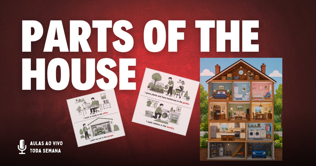 Ilustração de uma casa com vários cômodos