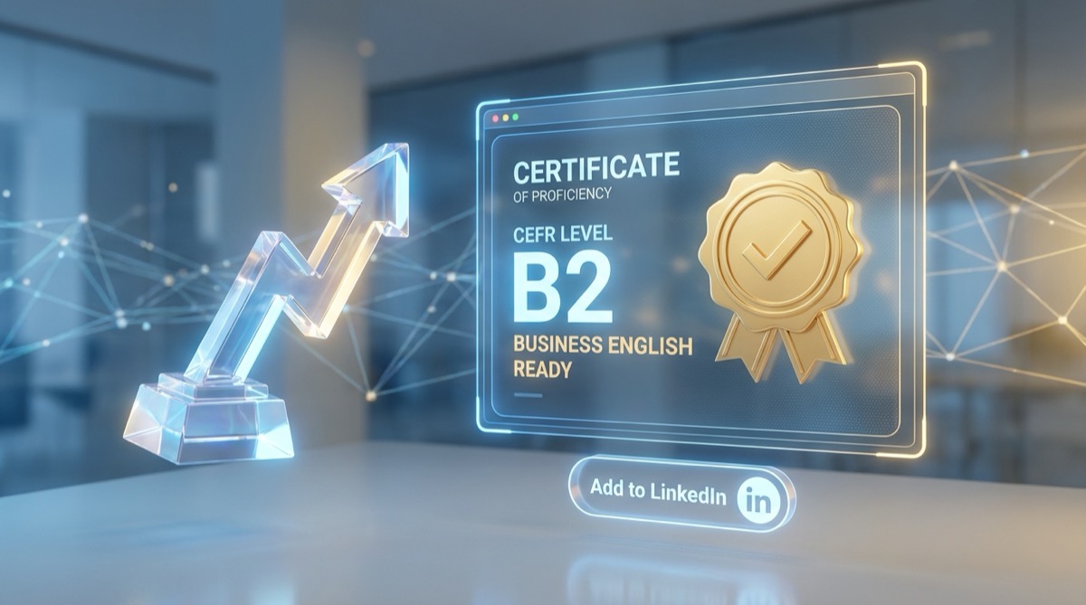 Capa do artigo: Pare de colocar 'Inglês Intermediário' no currículo: Faça o teste real